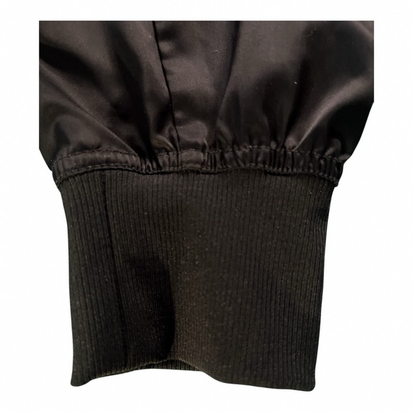 Fabletics Demi Lovato Tori Woven Women's Black Bomber Jacket Size S - Picture 5 of 9